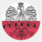 Polen Adlersticker Runder Aufkleber (Vorderseite)