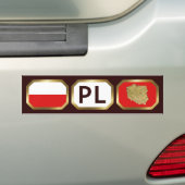 Polen Autoaufkleber der Flaggenkarte (Auf Auto)