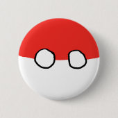 Polen-Ball-Knopf Button (Vorderseite)
