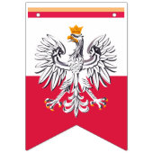 Polen Banner, polnische Flagge, Adler / Rot Wimpelkette (Zweite Fahne)