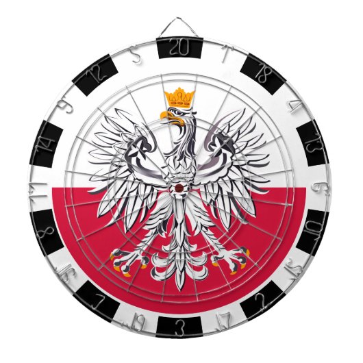 Polen Dartboard & Flag Darts / Game Board Dartscheibe (vorne)