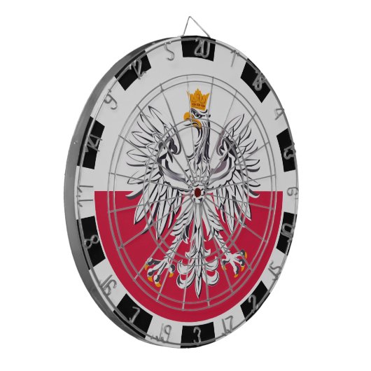 Polen Dartboard & Flag Darts / Game Board Dartscheibe (Vorderseite Links)