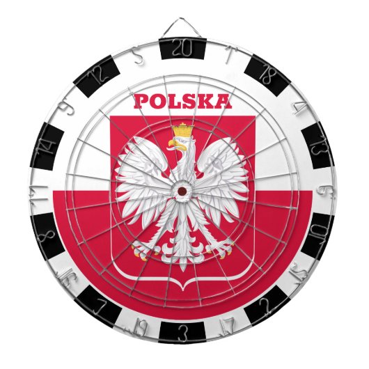 Polen Dartboard & Polish Flag Darts Dart / Game Bo Dartscheibe (vorne)