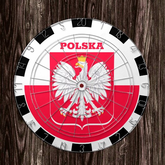 Polen Dartboard & Polish Flag Darts Dart / Game Bo Dartscheibe