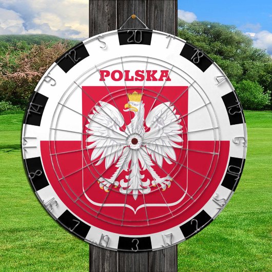 Polen Dartboard & Polish Flag Darts Dart / Game Bo Dartscheibe