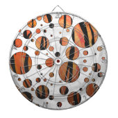 Polen Dot Tiger Hot orange und Black Print Dartscheibe (vorne)