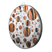 Polen Dot Tiger Hot orange und Black Print Dartscheibe (Vorderseite rechts)