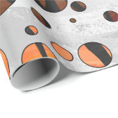 Polen Dot Tiger Hot orange und Black Print Geschenkpapier (Rolleneckpunkt)