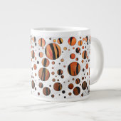 Polen Dot Tiger Hot orange und Black Print Jumbo-Tasse (Vorderseite Rechts)