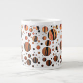 Polen Dot Tiger Hot orange und Black Print Jumbo-Tasse (Vorderseite)