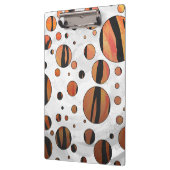 Polen Dot Tiger Hot orange und Black Print Klemmbrett (Links)