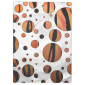 Polen Dot Tiger Hot orange und Black Print Klemmbrett (Rückseite)