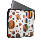 Polen Dot Tiger Hot orange und Black Print Laptopschutzhülle (Vorne Rechts)