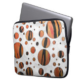 Polen Dot Tiger Hot orange und Black Print Laptopschutzhülle (Vorderseite Links)
