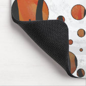 Polen Dot Tiger Hot orange und Black Print Mousepad (Ecke)