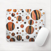 Polen Dot Tiger Hot orange und Black Print Mousepad (Mit Mouse)