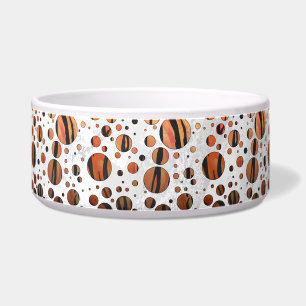 Polen Dot Tiger Hot orange und Black Print Napf