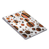 Polen Dot Tiger Hot orange und Black Print Notizblock (Rechte Seite)
