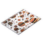 Polen Dot Tiger Hot orange und Black Print Notizblock (Linke Seite)
