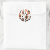 Polen Dot Tiger Hot orange und Black Print Runder Aufkleber (Tasche)