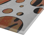 Polen Dot Tiger Hot orange und Black Print Schneidebrett (Ecke)