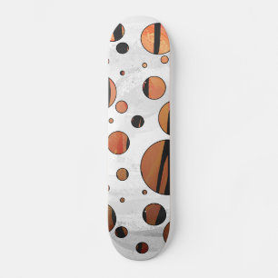 Polen Dot Tiger Hot orange und Black Print Skateboard