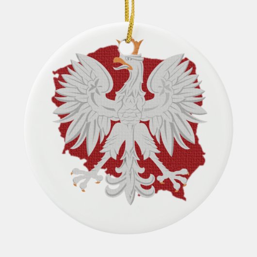 Polen Eagle Keramik Ornament (Vorne)