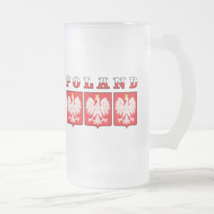 Polen Eagle Shields Mattglas Bierglas