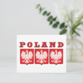 Polen Eagle Shields Postkarte (Stehend Vorderseite)