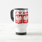 Polen Eagle Shields Reisebecher (Vorderseite Links)