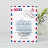 Polen Einladung zur Hochzeit von Luftpost (Stehend Vorderseite)