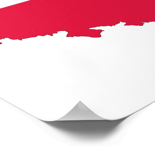 Polen Emblem Map Poster (Ecke)