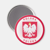 Polen-Erbe-Emblem Magnet (Vorderseite/Rückseite)