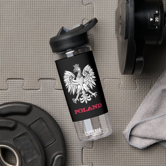 Polen Fitness und polnisches Wappen / Flagge Trinkflasche (Fitnessstudio)