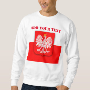 Polen Flag Football Soccer Polnisch Polska  Sweatshirt