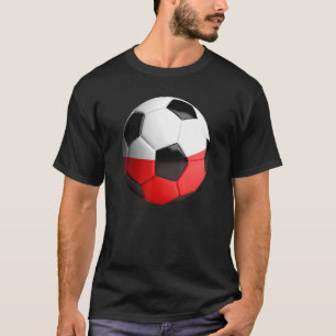 Polen Flag Fußball-Fußball-Ball T-Shirt
