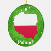 Polen - Flag - Karte Weihnachten Keramik Ornament (Links)