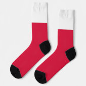 Polen Flag Patriotischer polnischer Nationalstolz Socken (Linkes Detail)