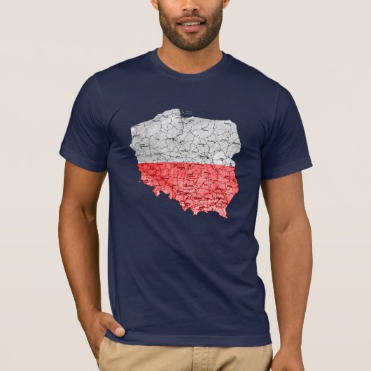 Polen - Flagcolor-Map-T - Shirt (Vorderseite)