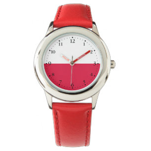 Polen-Flagge Armbanduhr