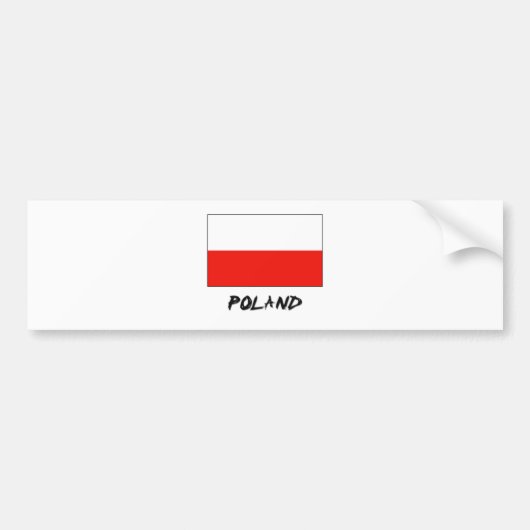 Polen-Flagge Autoaufkleber (Vorne)