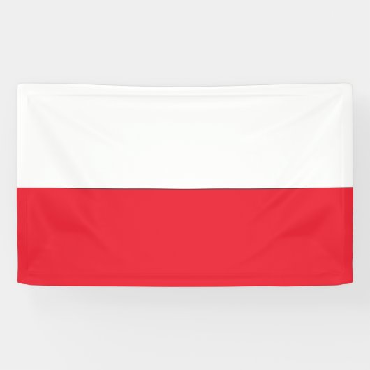 Polen-Flagge Banner (Horizontal)