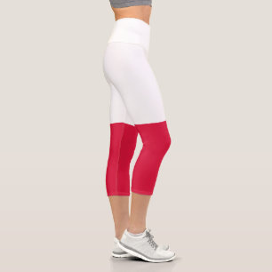 Polen Flagge Capri Leggings