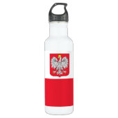Polen-Flagge Edelstahlflasche (Vorderseite)