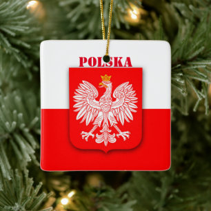 Polen Flagge Emblem Erbe Patriotisch Polska Keramikornament