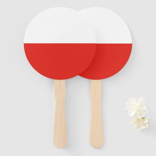 Polen-Flagge Fächer (Vorne und Hinten)