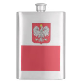 Polen-Flagge Flachmann (Vorderseite)