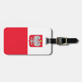 Polen-Flagge Gepäckanhänger (Vorderseite horizontal)
