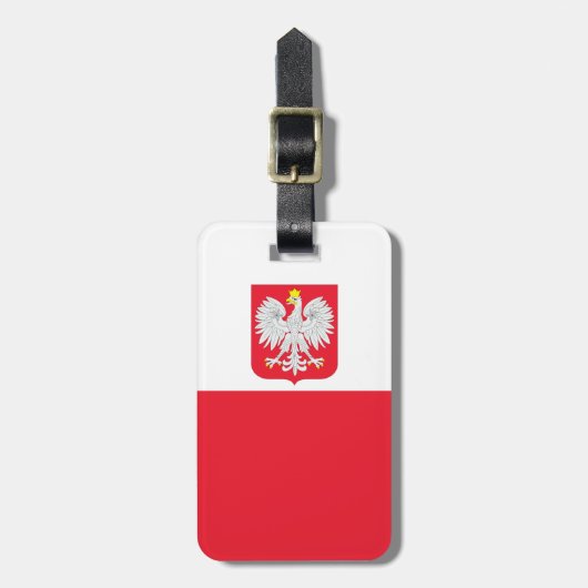 Polen-Flagge Gepäckanhänger (Vorderseite vertikal)
