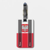 Polen-Flagge Gepäckanhänger (Rückseite vertikal)